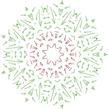 Vektör el çizilmiş oklar ayarlandı