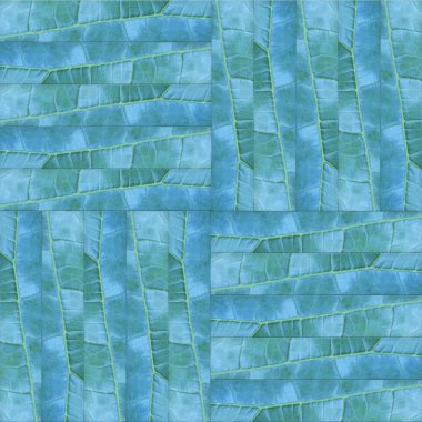 sorunsuz patchwork desen doku yeşil yaprak