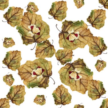 yaprakları yapılmış sorunsuz arka plan desen doku