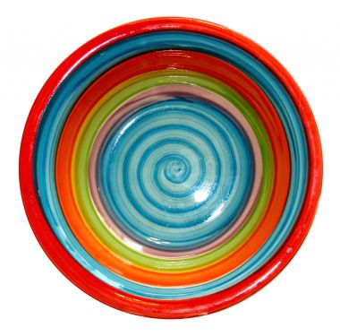 İzole bir spiral desenli parlak kalın hamurlu; Yukarıdan görüntülemek