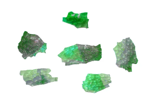 Cacos de vidro colorido isolado — Fotografia de Stock