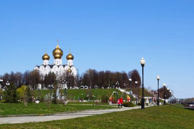 Varsayım Katedrali manzarası. Yaroslavl, Rusya. Mayıs 2017