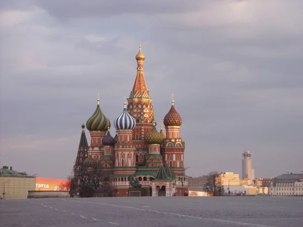 Svatého Vasila Blaženého Rudém Náměstí Moskvě — Stock fotografie