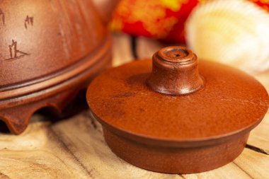 Çince Yixing kil çaydanlığının kapağı