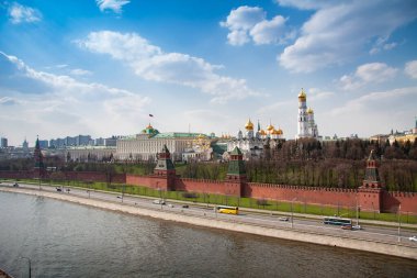 Kremlin 'in Moskova Kanalı' ndan görünüşü