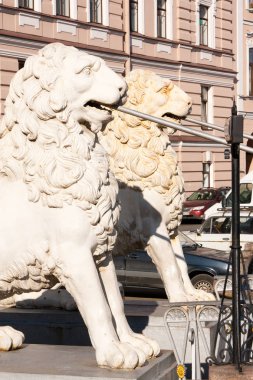 Aslanlar aslan Köprüsü'nde St Petersburg
