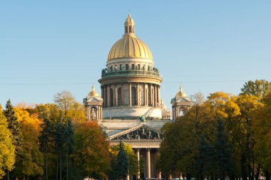St. Isaac's Katedrali. Saint Petersburg güneşli bir gün