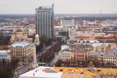 Riga, Letonya St. Peter's Church panoramik