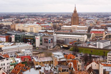 Riga, Letonya St. Peter's Church panoramik