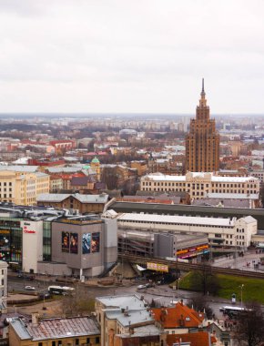 Riga, Letonya St. Peter's Church panoramik
