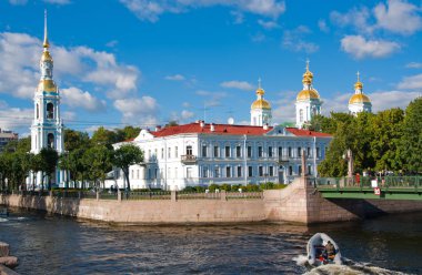 beyaz geceler kan katedralde görünümü Savior. Saint Petersburg, Rusya Federasyonu.