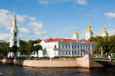 beyaz geceler kan katedralde görünümü Savior. Saint Petersburg, Rusya Federasyonu.