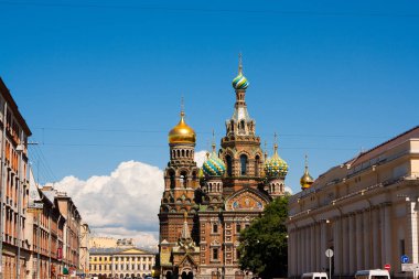 Kilise tarafından kanal. beyaz geceler, saint-petersburg, Rusya Federasyonu