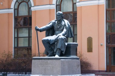 Monument to Ivan Sergeyevich Turgenev. Saint Petersburg. clipart