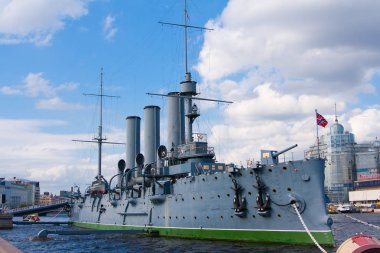 Kruvazör Avrora Saint - Petersburg'da. Rusya