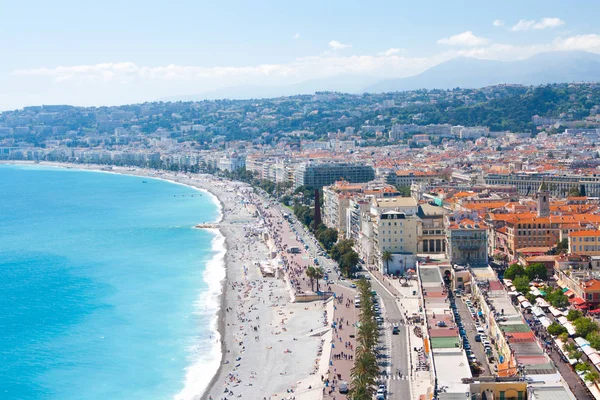 Coast Nice. Cote d'Azur. Mediterranean resort. France. — Stock Photo, Image