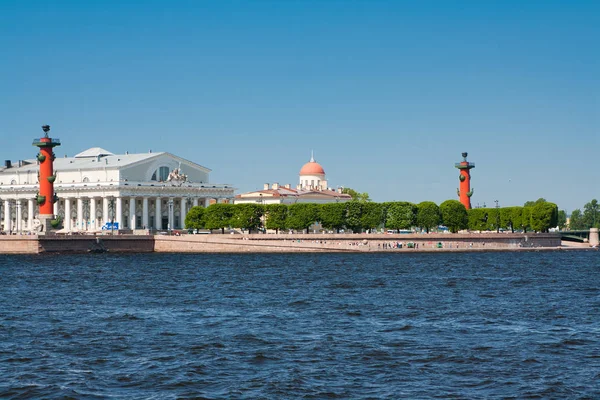 Tükürük Vasilevski Adası ve nehir Neva, Saint Petersburg, Rusya Federasyonu