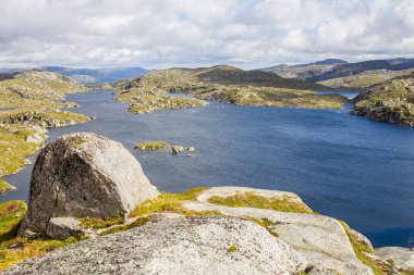 güzel manzara yaz yolda. Forsand, Rogaland, Norveç