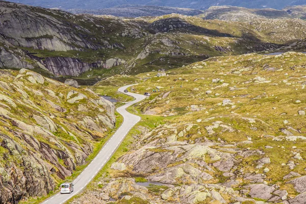 güzel manzara yaz yolda. Forsand, Rogaland, Norveç