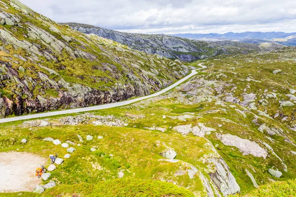 güzel manzara yaz yolda. Forsand, Rogaland, Norveç
