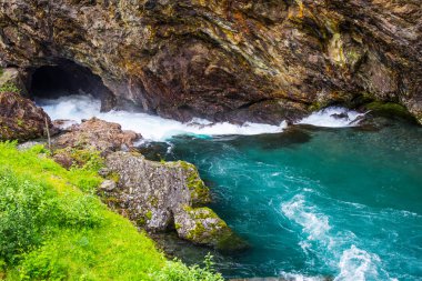 Flam Myrdal demiryolu hattı Norveç'e göre güzel görüntüle.