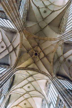 Prag Gotik başyapıt mimarisi. İç görünüm .