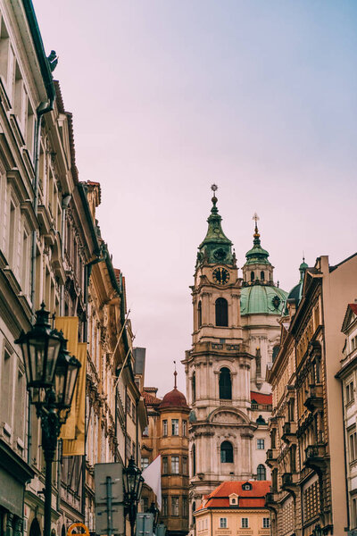 Beautiful baroque and gothic architecture of old European city - Prague.