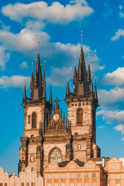 Beautiful baroque and gothic architecture of old European city - Prague.