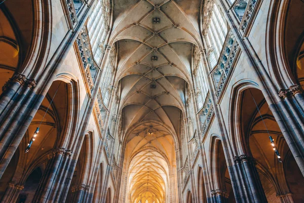 The gothic masterpiece architecture of Prague . Internal view .