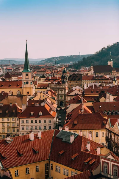 Крыши Праги Чехия — стоковое фото