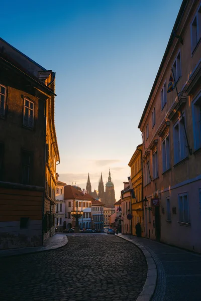 Старый Город Прага Закате Солнца Чехия — стоковое фото