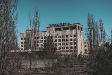 Çernobil, Ukrayna. Çernobil nükleer felaketinden sonra yaptı Pripyat şehir içinde terk.