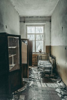Çernobil, Ukrayna. Çernobil nükleer felaketinden sonra yaptı Pripyat şehir içinde terk.