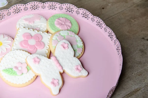 Freshly Baked Spring Flower  Cookies — Stock Photo, Image