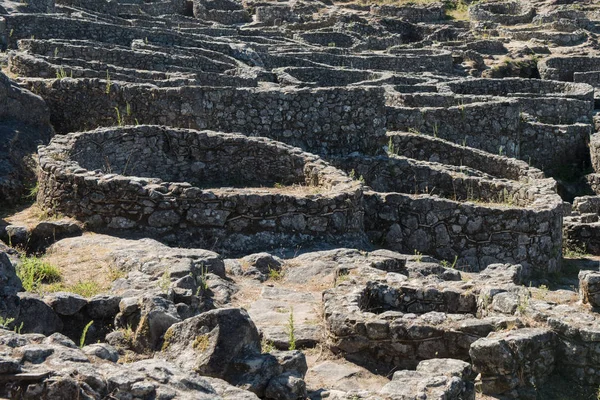 Ruins of ancient Celtic village in Santa Tecla, Galicia, Spain.