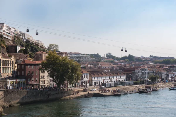 View of Vila Nova de Gaia, from Luis I bridge. — Stock Photo, Image