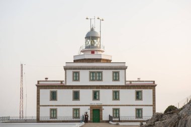 Deniz feneri Cape Finisterre La Coruna, Galiçya, İspanya.