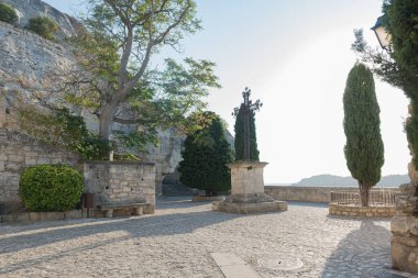 Les Baux De Provence, Fransa 'da küçük bir meydan