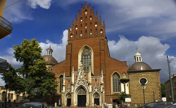 Igreja Dominicana Cracóvia Polônia Europa Igreja Católica Cristã Visões Europeias — Fotografia de Stock