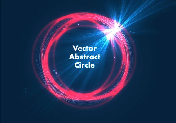 Абстрактное векторное кольцо неонового круга для оформления брошюры. Векторная иллюстрация . — стоковый вектор
