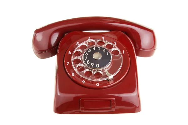 Old fashioned red telephone — Stock Photo, Image