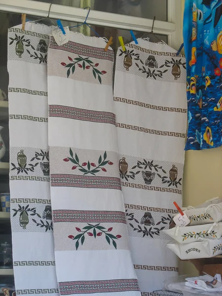 Tekstil mağazaları kırsal köy Rodos Adası