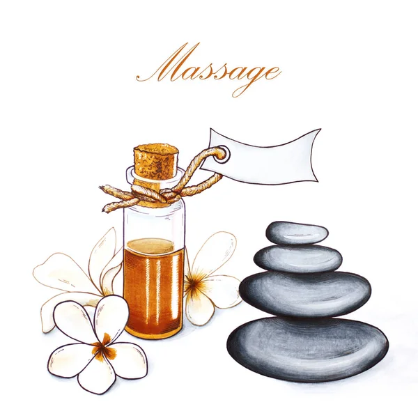 Massage. schets marker — Stockfoto