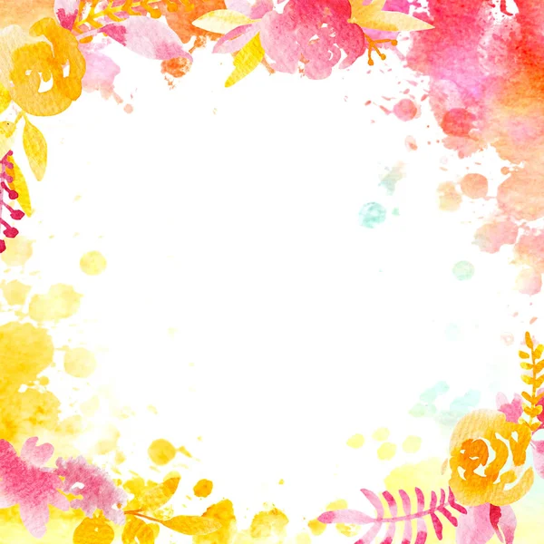 Podzimní akvarel karta — Stock fotografie