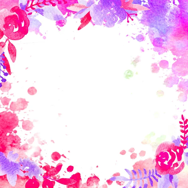 Carta d'acquerello rosa — Foto Stock