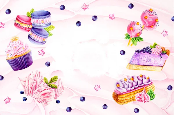Acuarela dulce ilustración — Foto de Stock