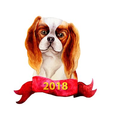 Köpek suluboya resim