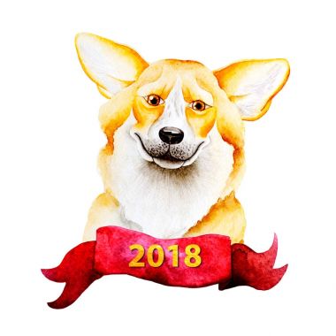 Köpek suluboya resim