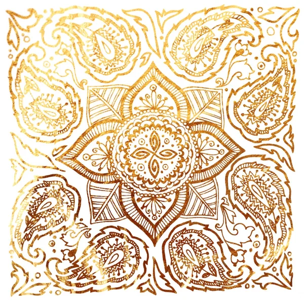 Floral ornamental golden texture — Zdjęcie stockowe