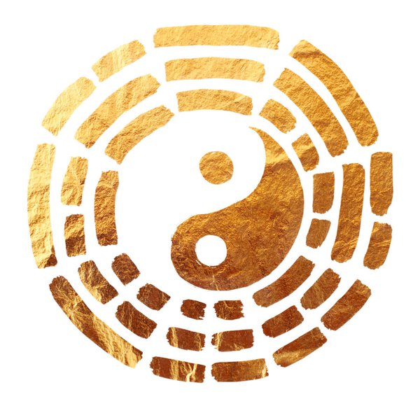 Yin Yang texture of gold